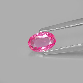 0.47 ct Pink Sapphire Gemstone, Sapphire Gem in Oval Facet Shape for Sale.