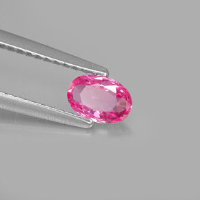 0.47 ct Pink Sapphire Stone, Natural Sapphire in Oval Facet Shape for Sale