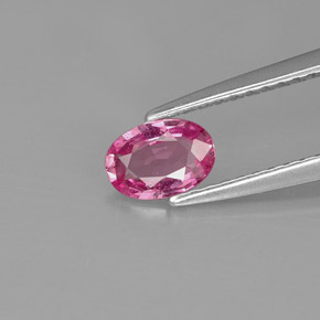 0.46 ct Pink Sapphire Gemstone, Sapphire Gem in Oval Facet Shape for Sale.