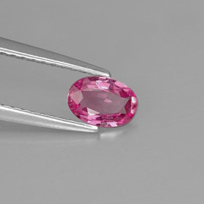 0.46 ct Pink Sapphire Stone, Natural Sapphire in Oval Facet Shape for Sale