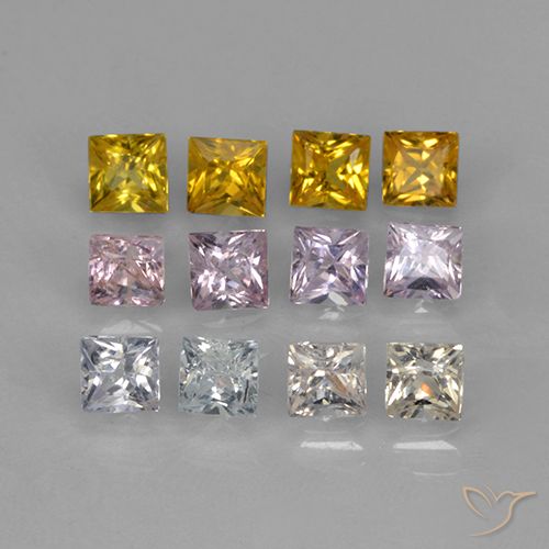 Multicolor Zafiro Gema - 0.1ct Corte Princesa (ID: 231463)
