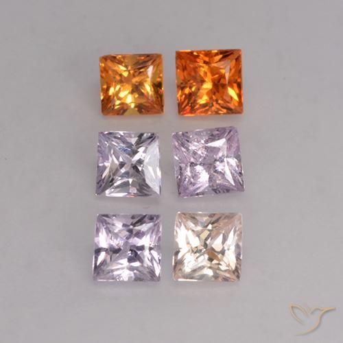0.2ct Princess-Cut Multicolor Sapphire Gem for sale 0.2ct Princess-Cut Multicolor Sapphire Gem (ID: 231467)