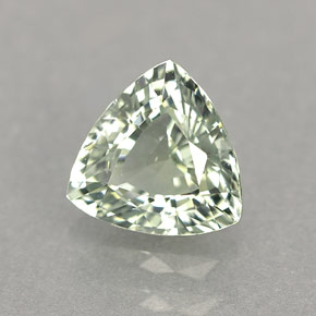 1.06 ct Green Sapphire Gemstone, Sapphire Gem in Trillion Facet Shape for Sale.