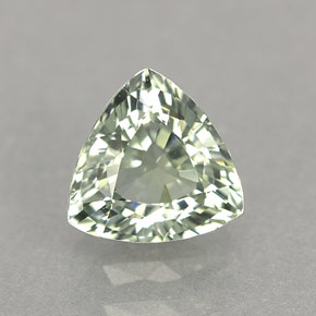 1.06 ct Green Sapphire Stone, Natural Sapphire in Trillion Facet Shape for Sale