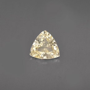 0.78 ct Yellow Sapphire Gemstone, Sapphire Gem in Trillion Facet Shape for Sale.