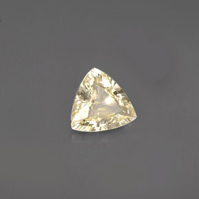 0.78 ct Yellow Sapphire Stone, Natural Sapphire in Trillion Facet Shape for Sale