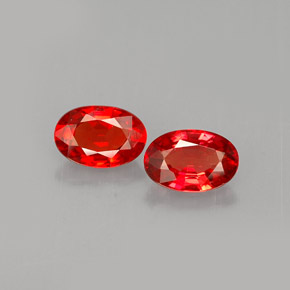 1.23 ct Orange Sapphire Gemstone, Sapphire Gem in Oval Facet Shape for Sale.