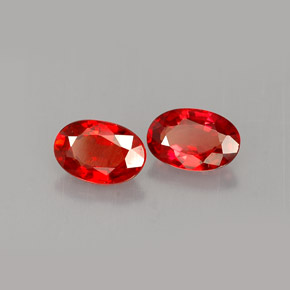 1.23 ct Orange Sapphire Stone, Natural Sapphire in Oval Facet Shape for Sale