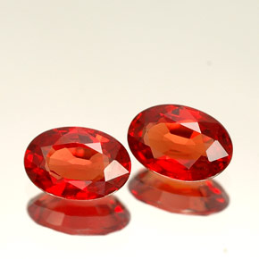 1.24 ct Orange Sapphire Stone, Natural Sapphire in Oval Facet Shape for Sale