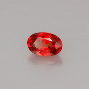 0.62 ct Orange Sapphire Stone, Natural Sapphire in Oval Facet Shape for Sale