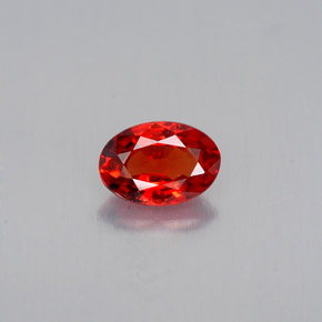 0.61 ct Orange Sapphire Gemstone, Sapphire Gem in Oval Facet Shape for Sale.