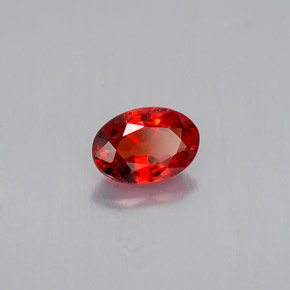 0.61 ct Orange Sapphire Stone, Natural Sapphire in Oval Facet Shape for Sale