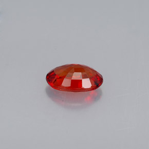 Sapphire Gemstone in 6.1 x 4.2 mm Size for Sale, Sapphire Stone in Red Orange Color