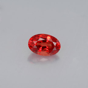 0.55 ct Orange Sapphire Gemstone, Sapphire Gem in Oval Facet Shape for Sale.
