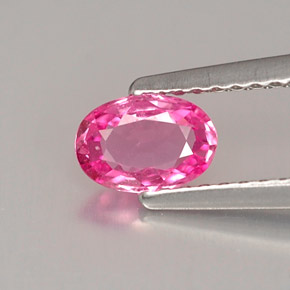 0.56 ct Pink Sapphire Gemstone, Sapphire Gem in Oval Facet Shape for Sale.