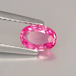 0.56 ct Pink Sapphire Stone, Natural Sapphire in Oval Facet Shape for Sale