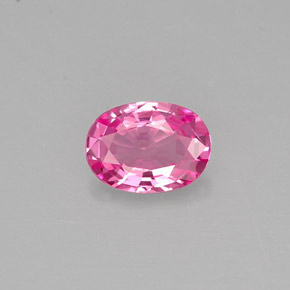 0.49 ct Pink Sapphire Gemstone, Sapphire Gem in Oval Facet Shape for Sale.