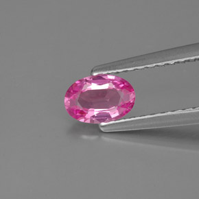 0.46 ct Pink Sapphire Gemstone, Sapphire Gem in Oval Facet Shape for Sale.