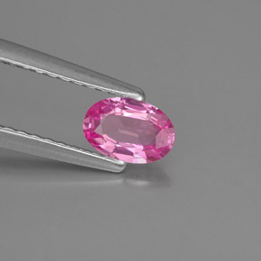 0.46 ct Pink Sapphire Stone, Natural Sapphire in Oval Facet Shape for Sale