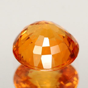 Sapphire Gemstone in 5.7 mm Size for Sale, Sapphire Stone in Mandarin Orange Color