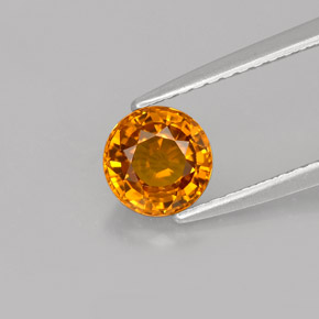 1.11 ct Orange Sapphire Gemstone, Sapphire Gem in Round Facet Shape for Sale.
