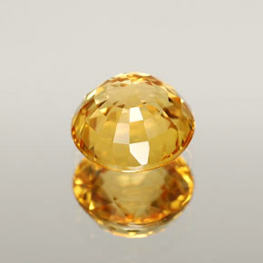 Sapphire Gemstone in 5.7 mm Size for Sale, Sapphire Stone in Yellow Golden Color