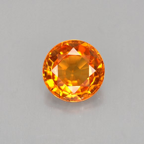 1.13 ct Orange Sapphire Gemstone, Sapphire Gem in Round Facet Shape for Sale.