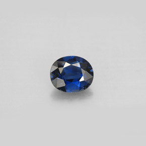 0.89 ct Blue Sapphire Gemstone, Sapphire Gem in Oval Facet Shape for Sale.