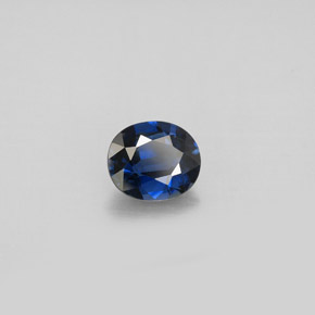 0.89 ct Blue Sapphire Stone, Natural Sapphire in Oval Facet Shape for Sale