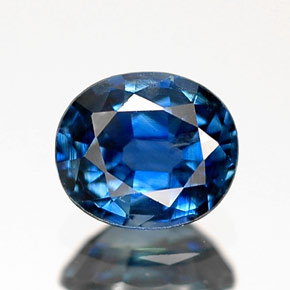 0.65 ct Blue Sapphire Gemstone, Sapphire Gem in Oval Facet Shape for Sale.