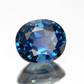 0.65 ct Blue Sapphire Stone, Natural Sapphire in Oval Facet Shape for Sale