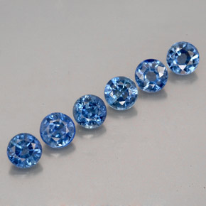 1.53 ct Blue Sapphire Stone, Natural Sapphire in Round Facet Shape for Sale