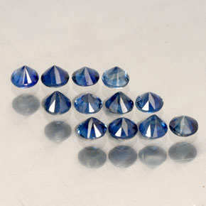 Sapphire Gemstone in 2.5 mm (calibrated) Size for Sale, Sapphire Stone in Blue Color