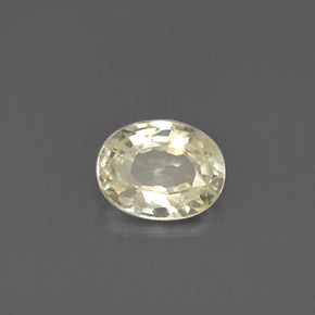 0.44 ct Yellow Sapphire Gemstone, Sapphire Gem in Oval Facet Shape for Sale.