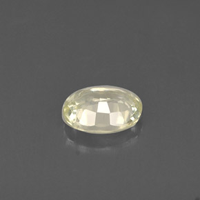 Sapphire Gemstone in 5.1 x 4 mm Size for Sale, Sapphire Stone in Light Greenish Yellow Color