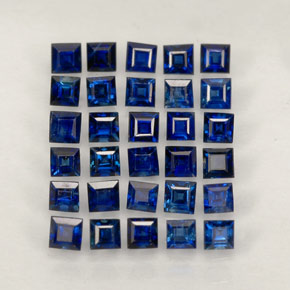 1.31 ct Blue Sapphire Gemstone, Sapphire Gem in Square Facet Shape for Sale.