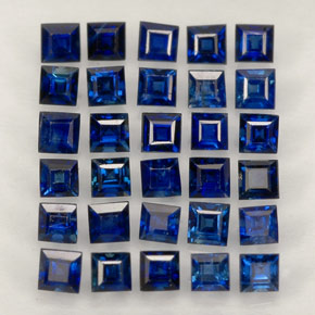 1.31 ct Blue Sapphire Stone, Natural Sapphire in Square Facet Shape for Sale