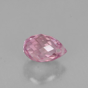 0.90 ct Pink Sapphire Stone, Natural Sapphire in Briolette with Hole Shape for Sale