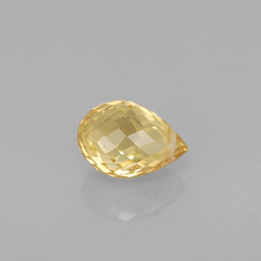 Sapphire Gemstone in 6.9 x 4.8 mm Size for Sale, Sapphire Stone in Yellow Golden Color