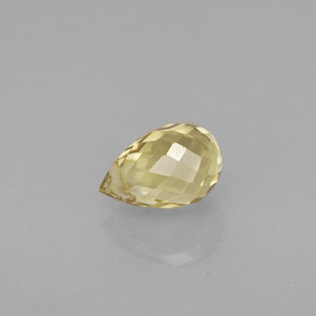 1.00 ct Yellow Sapphire Gemstone, Sapphire Gem in Briolette with Hole Shape for Sale.