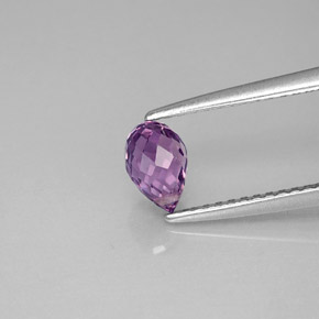 0.92 ct Violet Sapphire Stone, Natural Sapphire in Briolette with Hole Shape for Sale