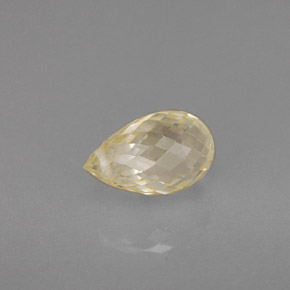 1.38 ct Gold Sapphire Gemstone, Sapphire Gem in Briolette with Hole Shape for Sale.