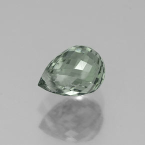 1.00 ct Green Sapphire Gemstone, Sapphire Gem in Briolette with Hole Shape for Sale.