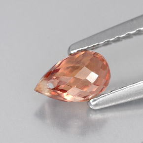 Sapphire Gemstone in 5.9 x 3.9 mm Size for Sale, Sapphire Stone in Orange Color