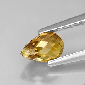 Sapphire Gemstone in 6.5 x 4.3 mm Size for Sale, Sapphire Stone in Yellow Golden Color