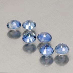 Sapphire Gemstone in 3.5 mm (calibrated) Size for Sale, Sapphire Stone in Light Blue Color