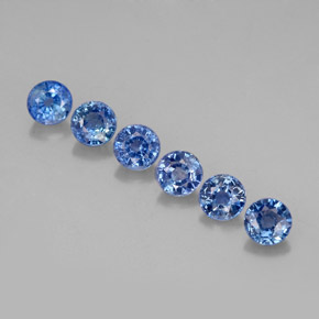 1.41 ct Blue Sapphire Gemstone, Sapphire Gem in Round Facet Shape for Sale.