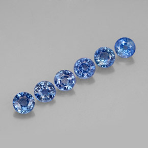 1.41 ct Blue Sapphire Stone, Natural Sapphire in Round Facet Shape for Sale