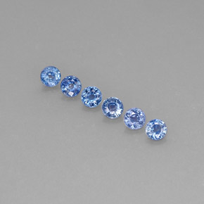 1.40 ct Blue Sapphire Stone, Natural Sapphire in Round Facet Shape for Sale