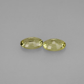 Sapphire Gemstone in 6 x 4 mm (calibrated) Size for Sale, Sapphire Stone in Golden Green Color